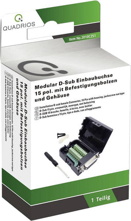 Quadrios 2010C251 D-sub bus Aantal polen: 15 Schroeven 1 set(s)