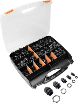 Quadrios 2102CA110 Wartel assortiment PA66 Zwart (RAL 9005) 1 set(s)
