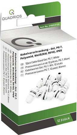 Quadrios 2102CA123 Wartel assortiment PG7 PA66 Wit 1 set(s)