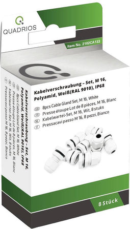 Quadrios 2102CA133 Wartel assortiment M16 PA66 Wit 1 set(s)