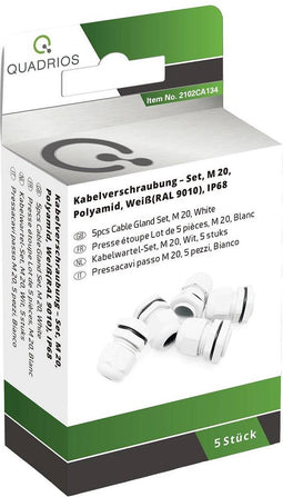 Quadrios 2102CA134 Wartel assortiment M20 PA66 Wit 1 set(s)