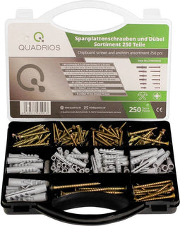 Quadrios 2109SA046 2109SA046 Spaanplaatschroeven assortiment 250 stuk(s)