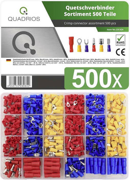 Quadrios 22C424 Assortiment kabelschoenen 0.5 mm² - 2.5 mm² Rood, Blauw, Geel 1 set(s)