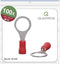 Quadrios 22C445 Ringkabelschoen Dwarsdoorsnede (max.): 1.5 mm² Gat diameter: 10.5 mm Deels geïsoleerd Rood 1 set(s)