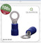 Quadrios 22C447 Ringkabelschoen Dwarsdoorsnede (max.): 2.5 mm² Gat diameter: 5.3 mm Deels geïsoleerd Blauw 1 set(s)