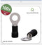 Quadrios 22C453 Ringkabelschoen Dwarsdoorsnede (max.): 4.0 mm² Gat diameter: 6.5 mm Deels geïsoleerd Zwart 1 set(s)