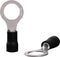 Quadrios 22C455 Ringkabelschoen Dwarsdoorsnede (max.): 4.0 mm² Gat diameter: 10.5 mm Deels geïsoleerd Zwart 1 set(s)