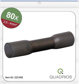 Quadrios 22C468 Stootverbinder Met krimpkous 2.5 mm² 4 mm² Volledig geïsoleerd Zwart 1 set(s)