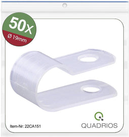 Quadrios 22CA151 Bevestigingsklem Schroefbaar 22CA151 Bundel-Ø (bereik) 19 mm (max) Naturel 1 set(s)