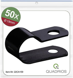 Quadrios 22CA159 Bevestigingsklem Schroefbaar 22CA159 Bundel-Ø (bereik) 19 mm (max) Zwart 1 set(s)