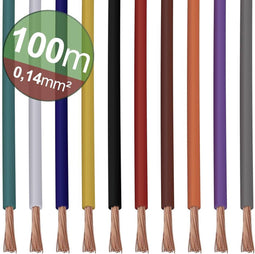 Quadrios 22CW001 Assortiment draden 1 x 0.14 mm² Wit, Blauw, Bruin, Oranje, Groen, Geel, Grijs, Violet, Zwart, Rood 1 s