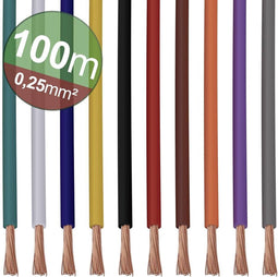 Quadrios 22CW002 Assortiment draden 1 x 0.25 mm² Wit, Blauw, Bruin, Oranje, Groen, Geel, Grijs, Violet, Zwart, Rood 1 s