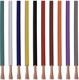 Quadrios 22CW003 Assortiment draden 1 x 0.34 mm² Wit, Blauw, Bruin, Oranje, Groen, Geel, Grijs, Violet, Zwart, Rood 1 s