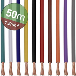 Quadrios 22CW007 Draad 1 x 1.5 mm² Wit, Blauw, Bruin, Oranje, Groen, Geel, Grijs, Violet, Zwart, Rood 1 set(s)