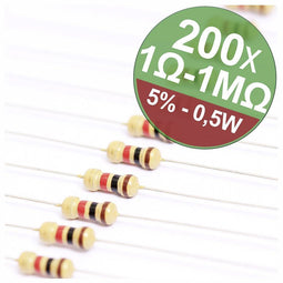 Quadrios 22P106 22P106 Koolfilmweerstand assortiment Axiaal bedraad 0.5 W 5 % 1 set(s)