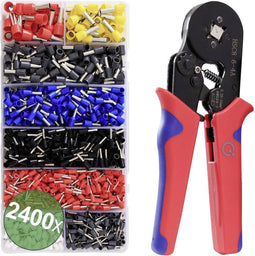 Quadrios 22T007 22T007 Krimptangset Adereindhulzen 0.25 tot 10 mm² Incl. assortiment adereindhulzen