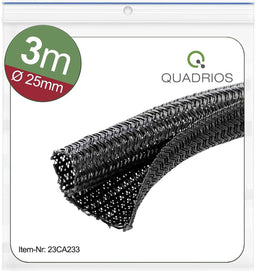Quadrios 23CA233 23CA233 Gevlochten slang Zwart Polyester 25 tot 26 mm 3 m