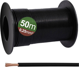 Quadrios 23CW023 Enkele ader 0.25 mm² Zwart 50 m