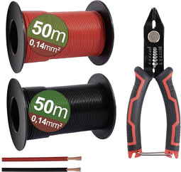 Quadrios 23CW026 Assortiment draden 0.14 mm² Zwart, Rood 1 set(s)