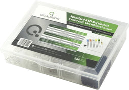 Quadrios LED-assortiment Rood, Groen, Geel, Blauw, Koud-wit, Warm-wit 5 mm 20 mA 3.0 V