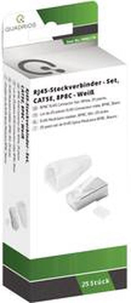 Quadrios RJ-45 connectorset CAT 5e Stekker, recht 25 stuk(s)