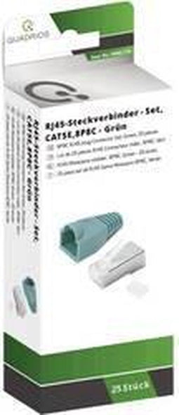 Quadrios RJ-45 connectorset CAT 5e Stekker, recht 25 stuk(s)