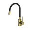 QUADRON MAGGIE Steinsteel kitchen mixer with flexible PVD gold spout