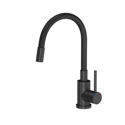 QUADRON MAGGIE Steinsteel kitchen mixer with flexible spout VERY BLACK MAT - black matt