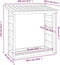 vidaXL - Haardhoutrek - 108x64,5x78 - cm - massief - grenenhout - grijs