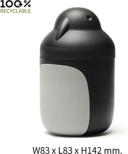 Qualy - Pinguïn Wattenstaafjeshouder met deksel "Penguin Container” W83 x L83 x H142 mm 110 gr
