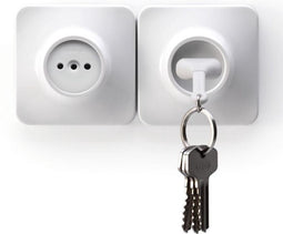 Qualy sleutelhouder stopcontact Unplug - Kleur - Wit