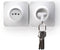 Qualy sleutelhouder stopcontact Unplug - Kleur - Wit