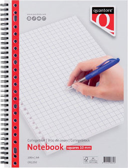 Quantore - Collegeblok A4 ruit 10mm 23-gaats100vel 70gr | 5 stuks