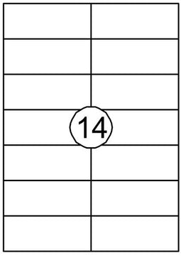 Quantore - Etiket 105x42.4mm 1400 stuks