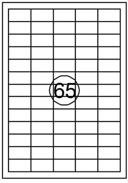 Quantore - Etiket 38.1mmx21.2mm 6500 stuks
