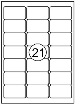 Quantore - Etiket 63.5x38.1mm 2100 stuks