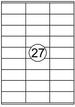 Quantore - Etiket 70x32mm 2700 stuks