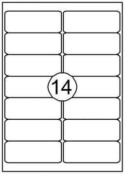 Quantore - Etiket 99.1x38.1mm 1400 stuks