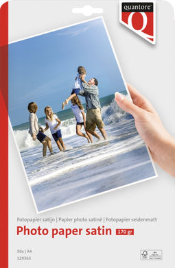 Quantore Fotopapier A4 - 170 gram - mat satijn pak a 50 vel