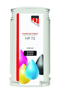 Quantore - Inkcartridge alternatief tbv hp 72 c9370a foto zwart | 12 stuks