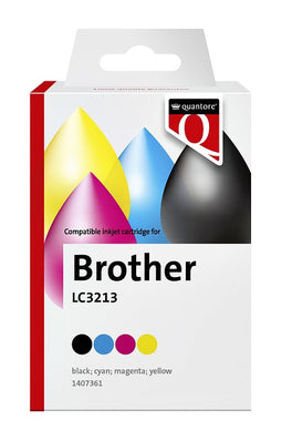 Quantore - Inktcartridge alternatief tbv brother lc3213 zwart+3kleur | 12 stuks
