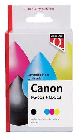 Quantore - Inktcartridge canon pg-512 cl-513 zwart + kleur