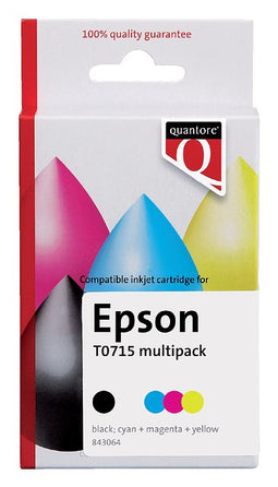 Quantore - Inktcartridge epson t071540 zwart + kleur | 12 stuks