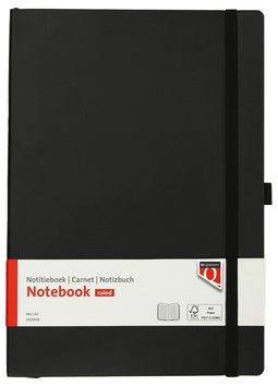 Quantore - Notitieboek a4 flex lijn 192blz 80gr zw | 18 stuks