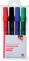 Quantore permanent marker 1-1,5mm rond 4 stuks