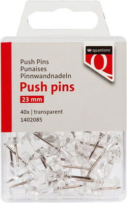 Quantore - Push pins transparant 40 stuks