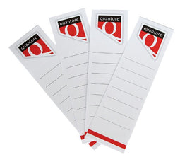 Quantore - Rug-insteekkaart breed 56x190mm wit 10 stuks