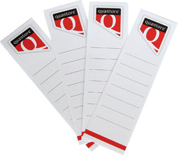 Quantore - Rugetiket - Zelfklevend - 58 x 190 mm - Wit - 10 stuks