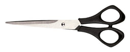 Quantore - Schaar 160mm + plastic handvat zwart | 12 stuks