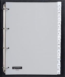 Quantore - Tabblad 4rings pp 20delig met venster - grijs